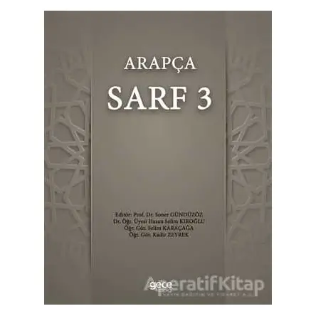 Arapça Sarf 3 - Selim Karaçağa - Gece Kitaplığı