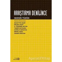 Araştırma Denilince - Sezgin Tüzün - Bağlam Yayınları