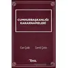 Cumhurbaşkanlığı Kararnameleri - Cemil Çetin - Temsil Kitap