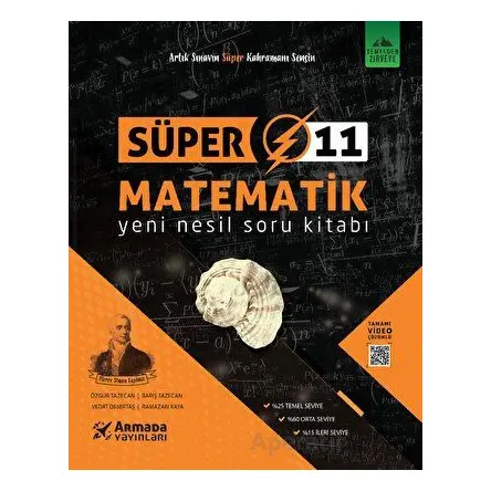Armada Süper 11.Sınıf Matematik Yeni Nesil Soru Kitabı - Özgür Tazecan - Armada Yayınları
