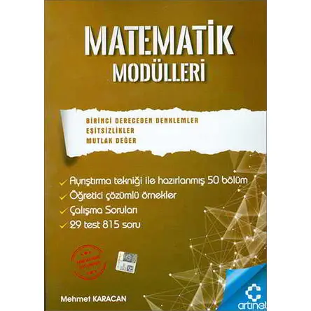 Artınet Matematik Modülleri 1. Derece Denklemler, Eşitsizlikler, Mutlak Değer
