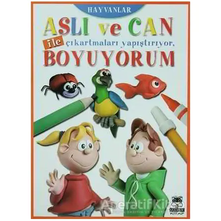 Aslı ve Can ile Çıkartmaları Yapıştırıyor, Boyuyorum - Hayvanlar - Kolektif - Marsık Kitap