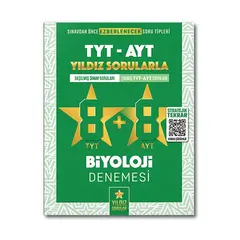 Yıldız Sorular YKS TYT AYT Biyoloji 8+8 Deneme Video Çözümlü