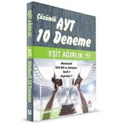 YKS AYT 2.Oturum Eşit Ağırlık Çözümlü 10 Deneme - Kolektif - Delta Kültür Yayınevi