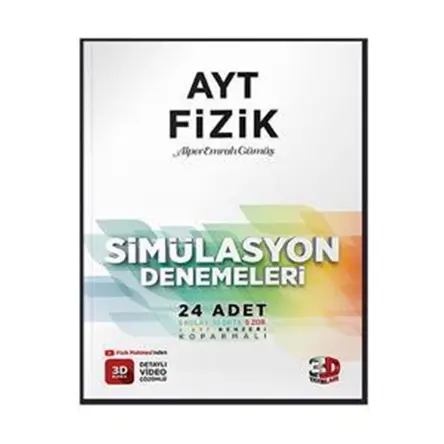 AYT Fizik Simülasyon Denemeleri Detaylı Video Çözümlü 3D Yayınları