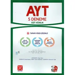 AYT Eşit Ağırlık 5 li Deneme 3D Yayınları