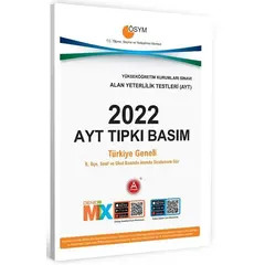 A Yayınları 2022 YKS AYT Tıpkı Basım Çıkmış Sorular