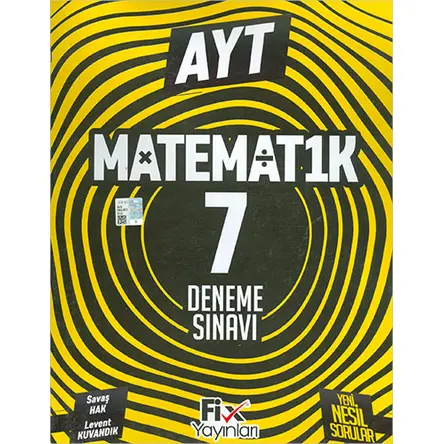 2023 AYT Matematik 7 Denemeleri - Savaş Hak - Fix Yayınları