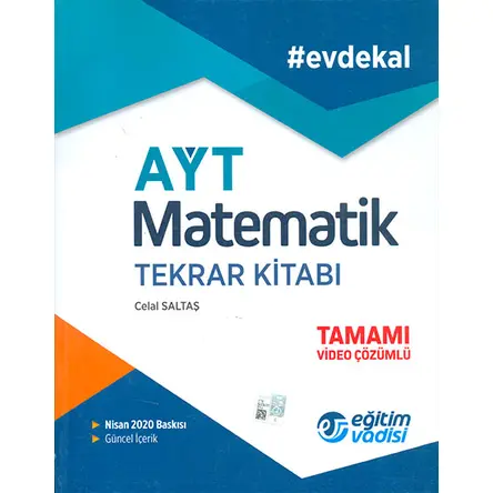 AYT Matematik Evdekal Tekrar Kitabı Eğitim Vadisi Yayınları (Kampanyalı)