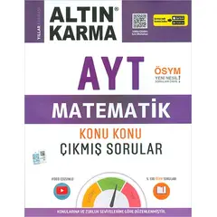 Altın Karma AYT Matematik Konu Konu Çıkmış Sorular