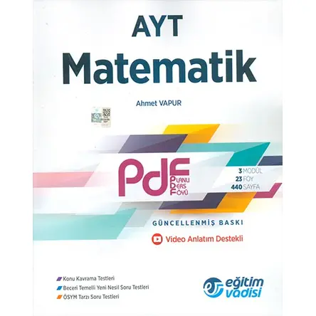 AYT Matematik Planlı Ders Föyü Eğitim Vadisi