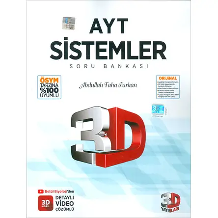 AYT Sistemler Soru Bankası 3D Yayınları