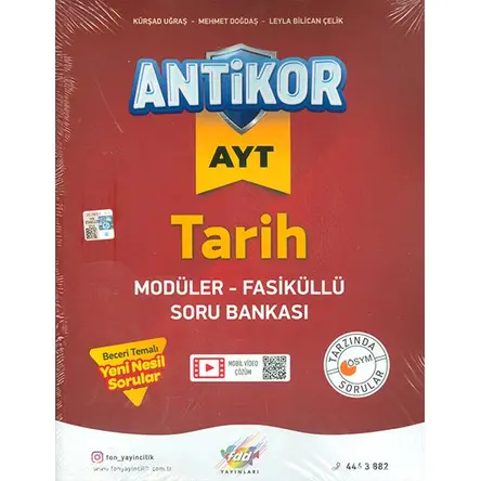 AYT Tarih Antikor Soru Bankası Fdd Yayınları