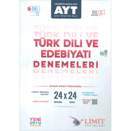 AYT Türk Dili ve Edebiyatı Denemeleri Limit Yayınları