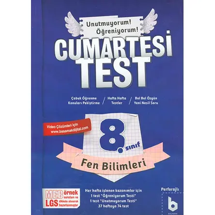 8. Sınıf LGS Fen Bilimleri Cumartesi Test - Kolektif - Basamak Yayınları