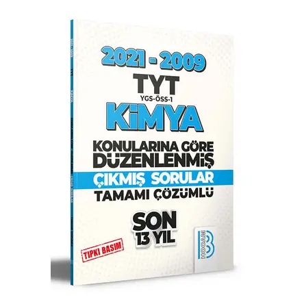 Benim Hocam 2009-2021 TYT Kimya Son 13 Yıl Tıpkı Basım Konularına Göre Düzenlenmiş Çıkmış Sorular