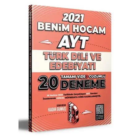 Benim Hocam 2021 AYT Türk Dili ve Edebiyatı Video Çözümlü 20 Deneme Sınavı