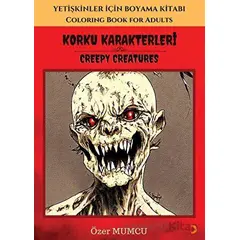 Korku Karakterleri - Yetişkinler için Boyama Kitabı - Özer Mumcu - Cinius Yayınları