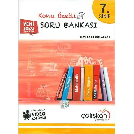 Çalışkan 7.Sınıf Tüm Dersler Video Çözümlü Konu Özetli Soru Bankası