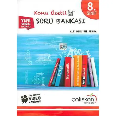 Çalışkan 8.Sınıf Tüm Dersler Video Çözümlü Konu Özetli Soru Bankası