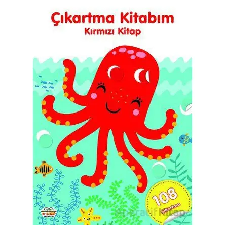 Çıkartma Kitabım - Kırmızı Kitap - Kolektif - 0-6 Yaş Yayınları