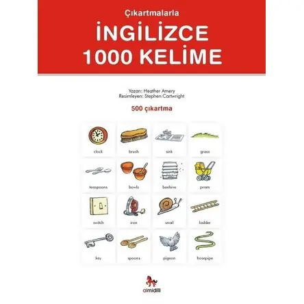 Çıkartmalarla İngilizce 1000 Kelime (500 Çıkartma) - Heather Amery - Almidilli