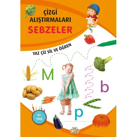 Sebzeler - Çizgi Alıştırmaları - Emine Ulusoy - 0-6 Yaş Yayınları