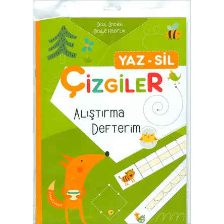 Çizgiler Yaz Sil Alıştırma Defterim Ecrin Okul Öncesi Yayınları