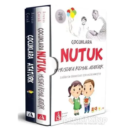 Çocuklar İçin Atatürk Kutulu Set (2 Kitap Takım) - Mustafa Kemal Atatürk - Arunas Yayıncılık