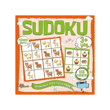 Çocuklar İçin Sudoku Kes Yapıştır (3+ Yaş) - Kolektif - Dokuz Çocuk