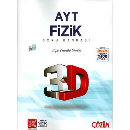 Çözüm 3D AYT Fizik Soru Bankası