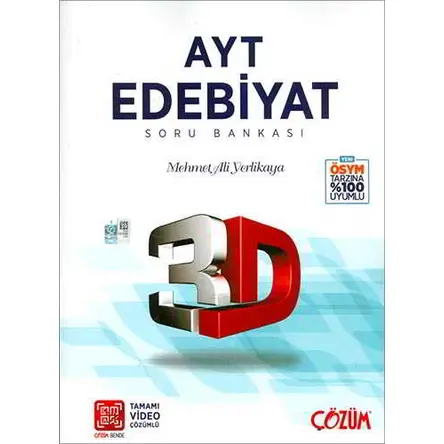 Çözüm AYT Edebiyat 3D Soru Bankası (Kampanyalı)