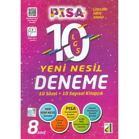 Damla Pisa 8. Sınıf LGS 10 lu Yeni Nesil Deneme