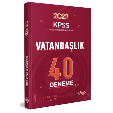 Data KPSS Vatandaşlık 40 Deneme Sınavı