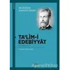 Talim-i Edebiyyat - Recaizade Mahmut Ekrem - DBY Yayınları