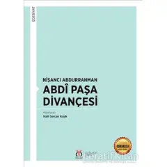 Nişancı Abdurrahman Abdi Paşa Divançesi - Halil Sercan Koşik - DBY Yayınları