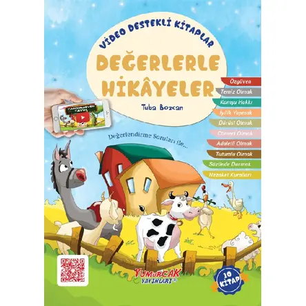 Değerlerle Hikayeler Seti (10 Kitap) - Tuba Bozcan - Yumurcak Yayınları