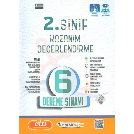 DenemeBank 2.Sınıf Kazanım Değerlendirme 6 Deneme Sınavı