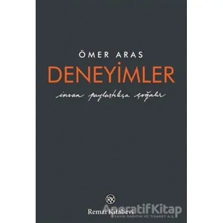 Deneyimler - Ömer Aras - Remzi Kitabevi