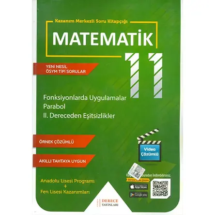 Derece 11.Sınıf Matematik Fonksiyonlarda Uygulamalar, Parabol ve 2.Dereceden Eşitsizlikler