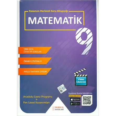 Derece 9.Sınıf Matematik Kazanım Merkezli Soru Kitapçığı