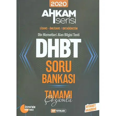 DHBT AHKAM SERİSİ Tüm Adaylar Çözümlü Soru Bankası DDY Yayınları