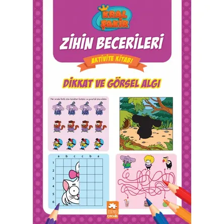 Dikkat ve Görsel Algı - Kral Şakir Zihin Becerileri Aktivite Kitabı