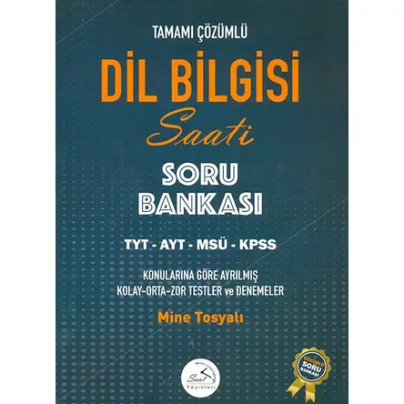 Dil Bilgisi Saati Soru Bankası Tamamı Çözümlü Saat Yayınları