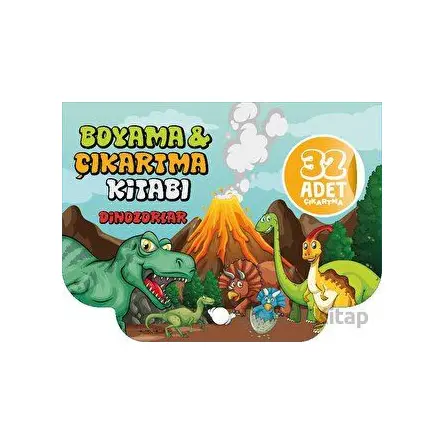 Dinozorlar - Boyama Ve Çıkartma Kitabı - Sunguralp Şolpan - Çikolata Yayınevi