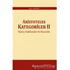 Aristoteles Kategoriler 2 - Murat Kelikli - Araştırma Yayınları