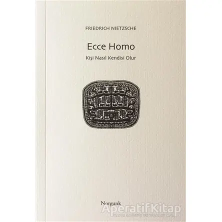 Ecce Homo - Friedrich Wilhelm Nietzsche - Norgunk Yayıncılık