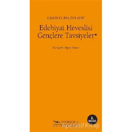 Edebiyat Heveslisi Gençlere Tavsiyeler - Charles Baudelaire - Sel Yayıncılık