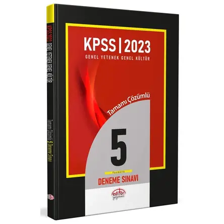 2024 KPSS Lisans Çözümlü 5 Fasikül Deneme Editör Yayınevi