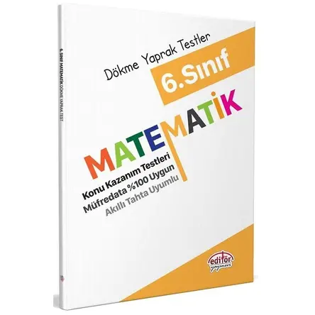 Editör 6. Sınıf Matematik Konu Kazanım Testleri